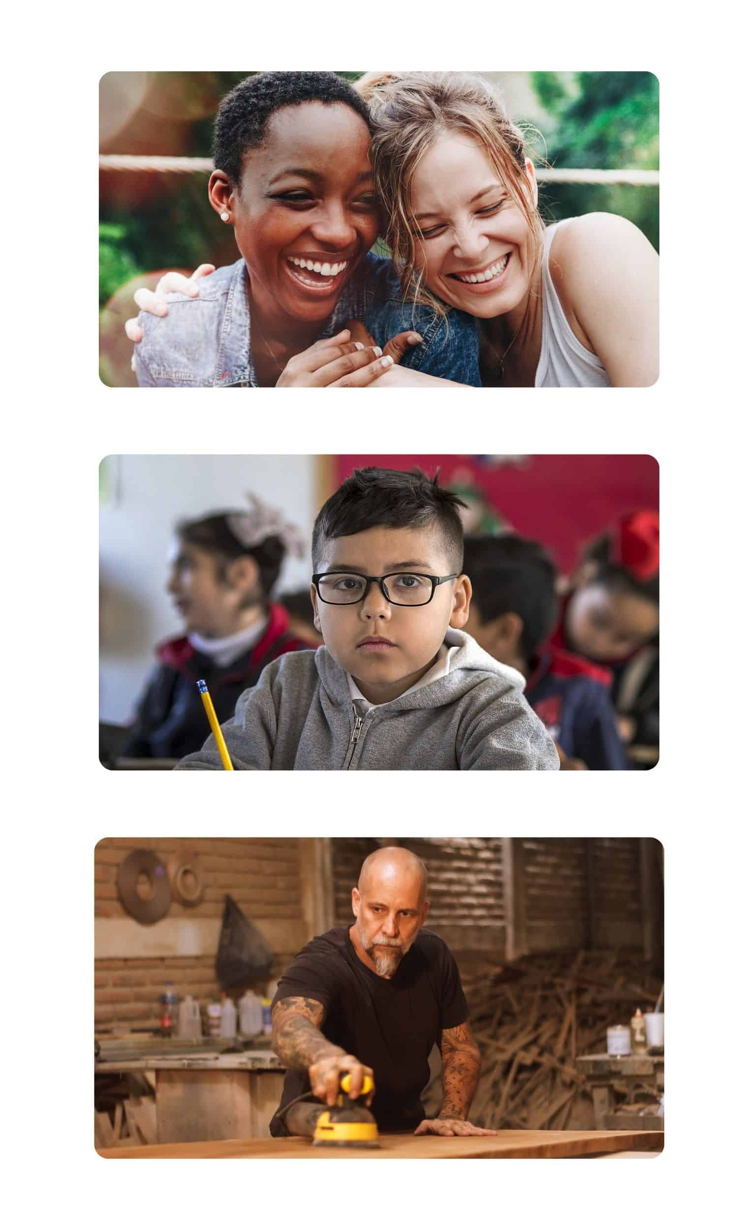 About 211 page (5) Image collage of smiling delawareans